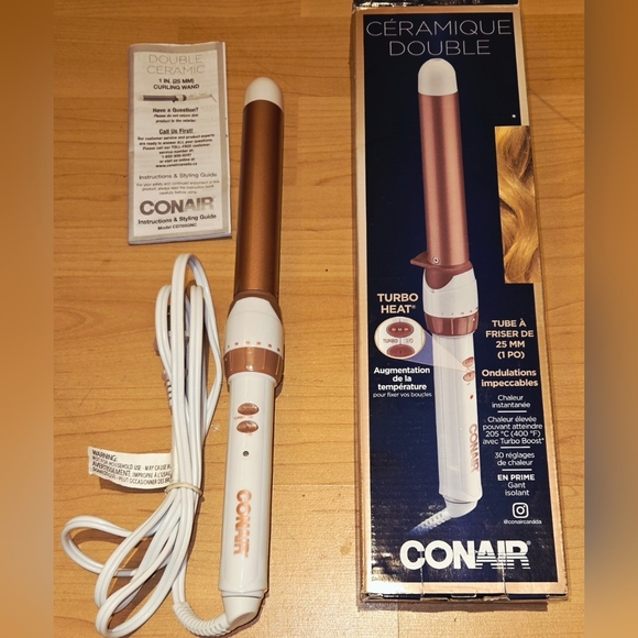 Conair CLAMP FREE Double Ceramic Curling Wand - 1-inch - Picture 5 of 5